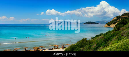 Gerakas beach sull'isola di Zante, Grecia. Protette del sito di nidificazione della tartaruga Caretta Caretta. Foto Stock