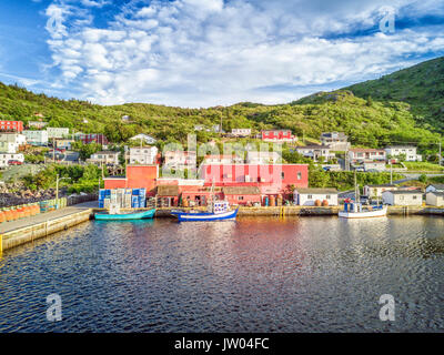 Costa in Petty Harbour al tramonto, Terranova e Labrador, Canada Foto Stock