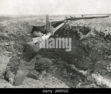 Difesa guerra di trincea, un periscopio fucile, WW1 Foto Stock