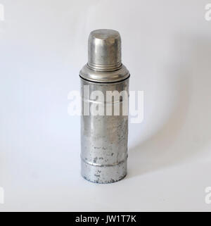 Ancientaluminum thermos, pallone vuoto, marca IRUM, realizzati in Spagna Foto Stock