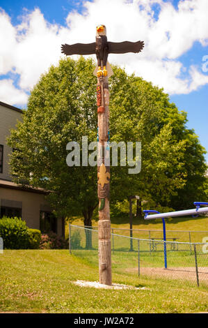 Boy Scout Totem Pole Foto Stock