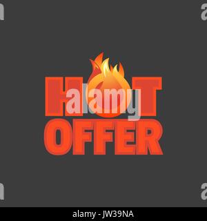 Offerta prezzo di vendita a caldo. Illustrazione Vettoriale