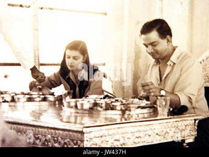 L'uomo Singh II e la sua Regina Gayatri Devi Foto Stock