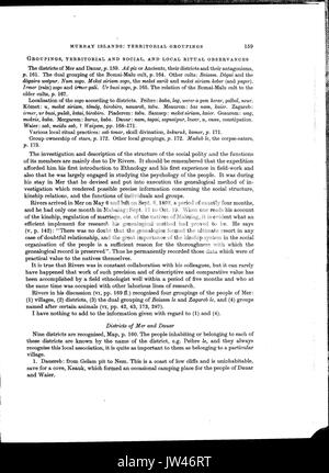 Haddon Relazioni della Cambridge spedizione antropologica di Torres Straits Vol 1 il generale etnografia ttu stc001 000031 Seite 179 Bild 0001 Foto Stock