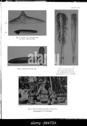 Haddon Relazioni della Cambridge spedizione antropologica di Torres Straits Vol 1 Etnografia generale p449 Foto Stock