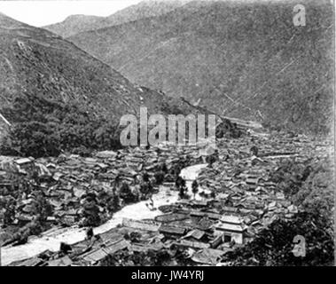 Città Tatsienlu nel 1890 da Anversa Edgar Pratt Foto Stock
