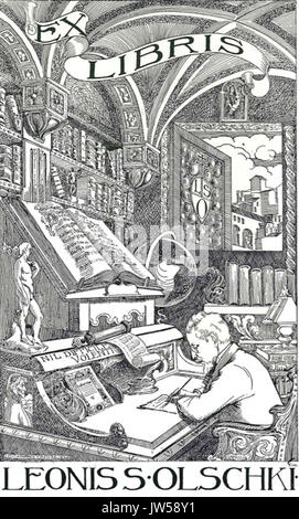 Leo Olschki editore ex libris Foto Stock