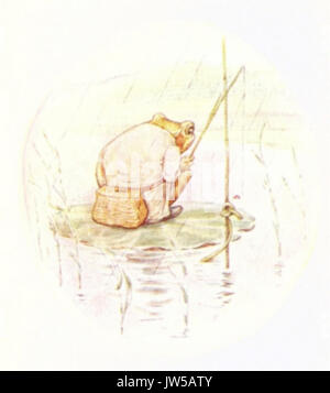 Signor jeremy fisher la pesca Foto Stock