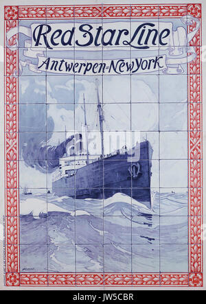 Red Star Line Antwerpen New York, da Henri Cassiers Foto Stock