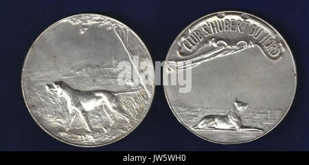 Il francese Kennel Club premio medaglia Art Nouveau da Merculiano Foto Stock