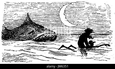 Collodi Le avventure di Pinocchio, Bemporad, 1892 (pagina 213 del raccolto) Foto Stock