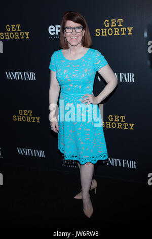 West Hollywood, Stati Uniti. 10 agosto 2017. Kate Flannery è presente al tappeto rosso prima EPIX serie originale 'Get Shorty' Pacific Design Center SilverScreen Theatre Agosto 10,2017 West Hollywood, California Foto Stock