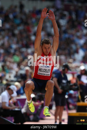 Adam Sebastian Helcelet Salto in lungo, Decathlon mondiali di atletica 2017 Londra Stam, Londra, Inghilterra 11 agosto 2017 Credit: Allstar Picture Library/Alamy Live News Foto Stock