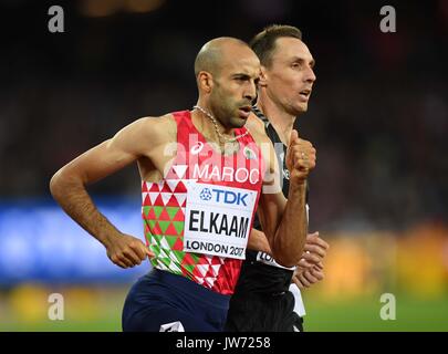 Londra, Regno Unito. 11 Ago, 2017. Fouad ELKAAM (MAR) nella mens 1500m semi-finale. IAAF mondiale di atletica. London Olympic Stadium. Queen Elizabeth Olympic Park. Stratford. Londra. Regno Unito. 11/08/2017. Credito: Sport In immagini/Alamy Live News Foto Stock