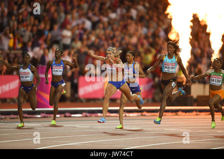 Londra, Regno Unito. 11 Ago, 2017. Dafne Schippers del Nederlands vincendo il misuratore 200 finale a Londra presso la IAAF 2017 Campionati del Mondo di atletica leggera. Credito: Ulrik Pedersen/Alamy Live News Foto Stock