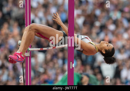 Marie-Laurence JUNGFLEISCH, Deutschland, Aktion. Qualifikation Hochsprung der Frauen, am 10.08.2017 Leichtathletik Weltmeisterschaft 2017 a Londra/ Grossbritannien vom 04.08. - 13.08.2017. | Verwendung weltweit Foto Stock