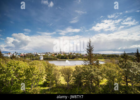 Reykjavik rown giù. Reykjavik è la capitale d'Islanda Foto Stock