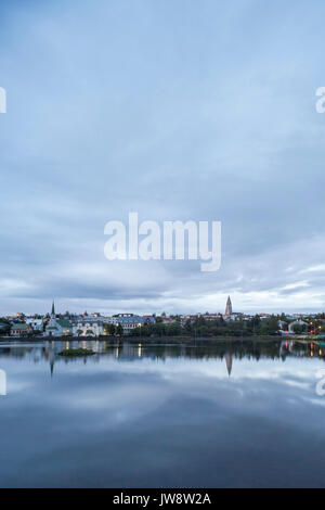 Reykjavik rown giù. Reykjavik è la capitale d'Islanda Foto Stock