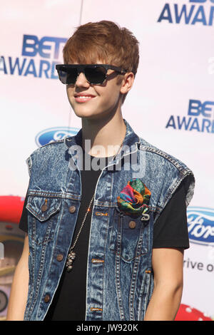 Justin Bieber al BET Awards '11 svoltasi presso lo Shrine Auditorium a giugno 26, 2011 a Los Angeles, California. © Star sparatutto / MediaPunch Inc. Foto Stock