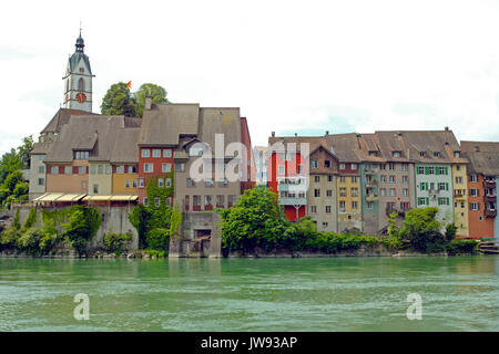 Vista sulla splendida città di confine Laufenburg, Svizzera. Foto Stock