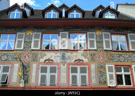 Vecchia casa di Rheinfelden, Svizzera Foto Stock