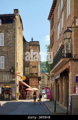 Francia, Lot, Figeac, la città sul fiume Cele Foto Stock