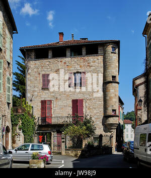 Francia, Lot, Figeac, la città sul fiume Cele Foto Stock