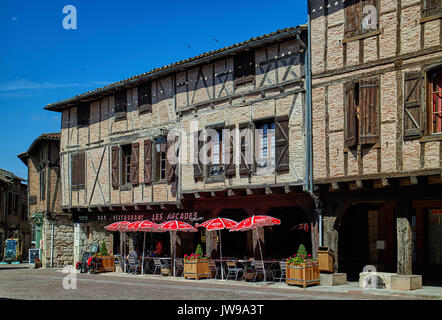 L'Europa, Francia, Occitanie, Tarn, castelnau de montmiral village, Bastide etichettato come Les Plus Beaux Villages de France, i più bei villaggi di Francia, Foto Stock