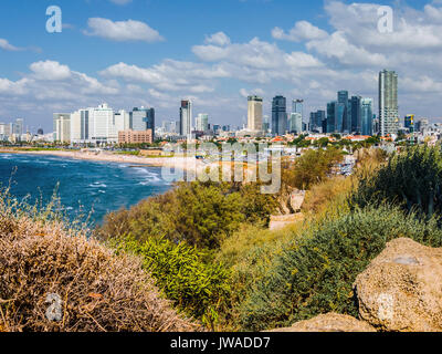 Tel Aviv fronte mare Foto Stock