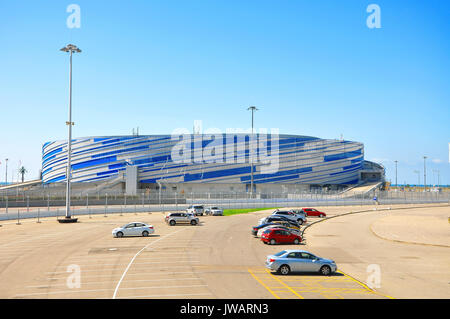 Russia - 11 luglio 2017 Sochi Olympic Park,Palazzo di Ghiaccio Puck Foto Stock