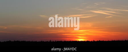 Un bel tramonto in Estonia Foto Stock