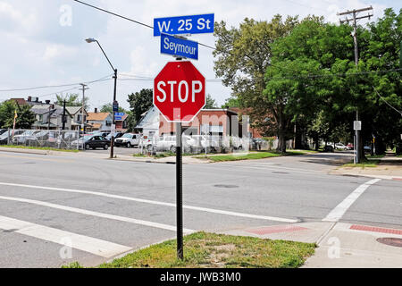 Le tre ragazze sono state rapite da Ariel castro in questo tremont quartiere di Cleveland Ohio dove egli li teneva a oltre dieci anni prima di essere catturati. Foto Stock