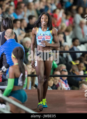 Shaunae MILLER-UIBO delle Bahamas dopo aver vinto il suo Semi finale del calore in un tempo di 22.49 durante la IAAF mondiale di atletica 2017 - Giorno 7 A Foto Stock