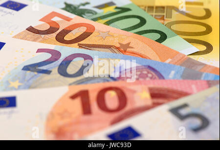 Bundle di valuta euro Foto Stock