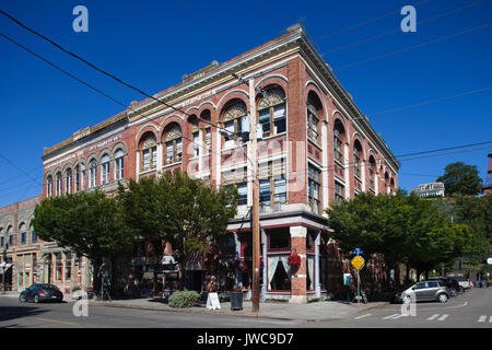 Capitano Tibbals edificio (1889), ora Palace Hotel, acqua Street, Port Townsend, nello Stato di Washington, USA, America Foto Stock