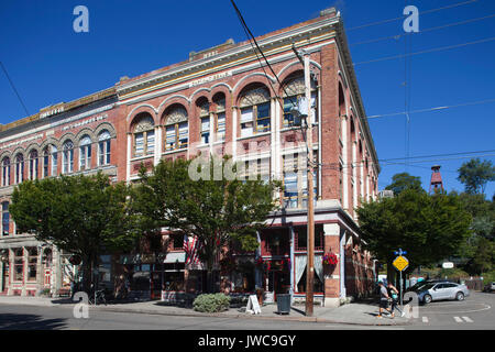 Capitano Tibbals edificio (1889), ora Palace Hotel, acqua Street, Port Townsend, nello Stato di Washington, USA, America Foto Stock