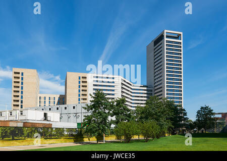 Lewis Cubitt Park, King's Cross, Londra UK, con nuovi edifici di appartamenti Foto Stock