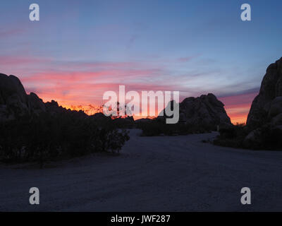 Bel tramonto a Joshua Tree National Park Foto Stock