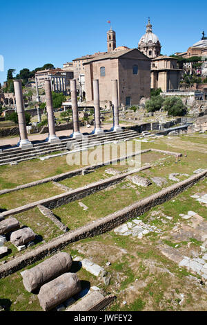 Vista della Basilica Aemilia Foto Stock