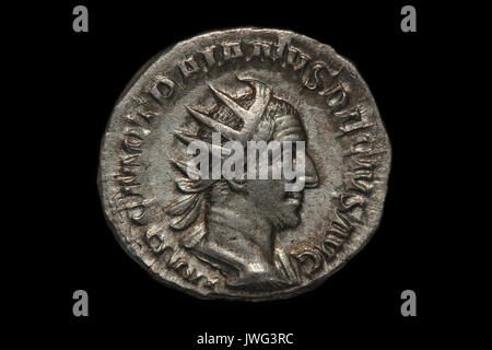 Roman monete d'argento, denario Foto Stock