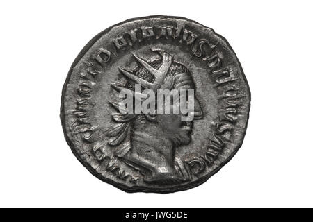 Roman monete d'argento, denario Foto Stock