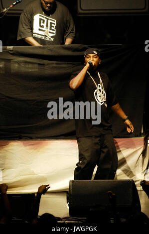 Rapper Young Jeezy esegue il Tour più ricercato d'America Gibson Amphitheatre di Los Angeles. Foto Stock