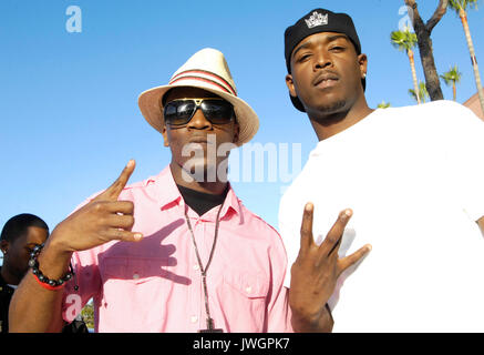 Iyaz (l) Kid Cali 2010 Power 106 Concerto Powerhouse Honda Center Giugno 19,2010 Anaheim. Foto Stock