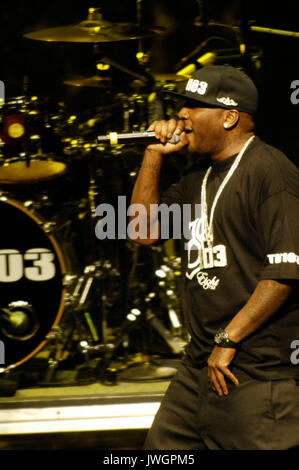 Rapper Young Jeezy esegue il Tour più ricercato d'America Gibson Amphitheatre di Los Angeles. Foto Stock