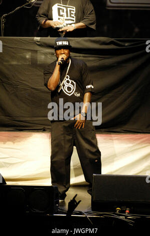 Rapper Young Jeezy esegue il Tour più ricercato d'America Gibson Amphitheatre di Los Angeles. Foto Stock