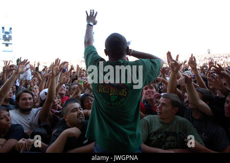 Il MOS Def esegue 2007 rock festival di campane di San bernardino,ca Foto Stock