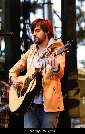 Conor Oberst & mystic valley band esegue 2009 fuori terre festival Golden Gate Park san francisco agosto 29,2009. Foto Stock