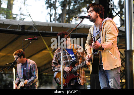 Conor Oberst & mystic valley band esegue 2009 fuori terre festival Golden Gate Park san francisco agosto 29,2009. Foto Stock