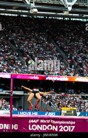 Londra, Regno Unito. 12 Ago, 2017. Michaela Hrubá, Repubblica Ceca, le donne salto in alto finale del giorno nove della IAAF London 2017 Campionati del mondo presso il London Stadium. Credito: Paolo Davey/Alamy Live News Foto Stock