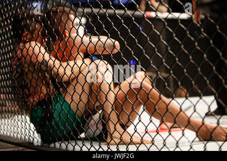 Brandon moreno prende sergio pettis durante ufc fight night 114 città del Messico, Messico Foto Stock